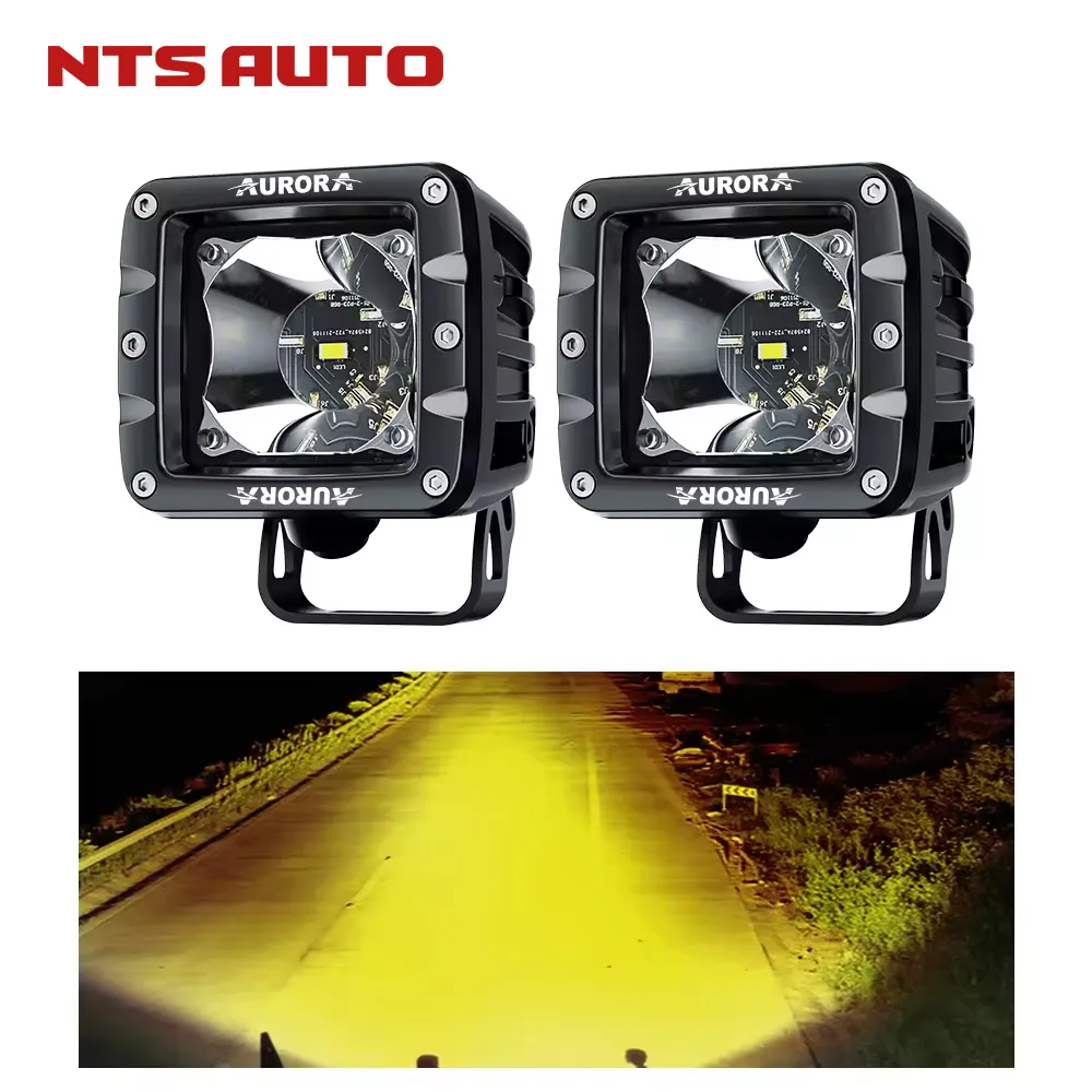 СВЕТОДИОДНАЯ ФАРА  2" БЕЛО-ЖЕЛТАЯ ДАЛЬНЕГО СВЕТА AURORA ALO-2-P23H1