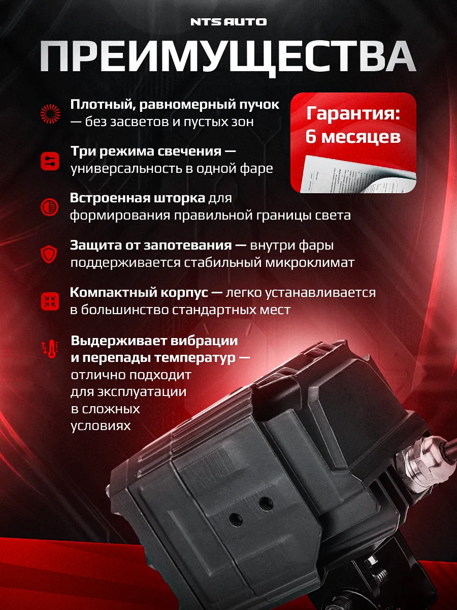 Фара диодная с СТГ NTS-P59