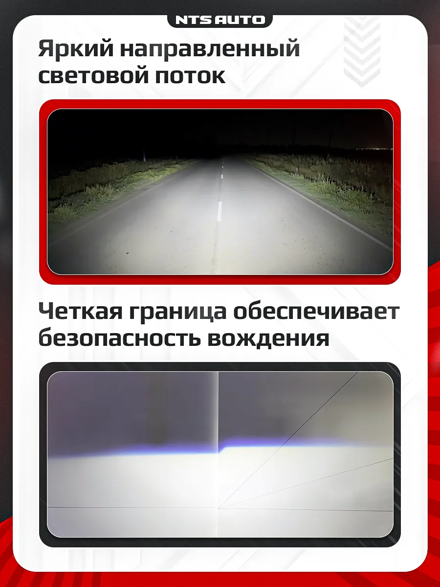 Светодиодная лампа-линза "CRUX" H7 12-24V 6300K