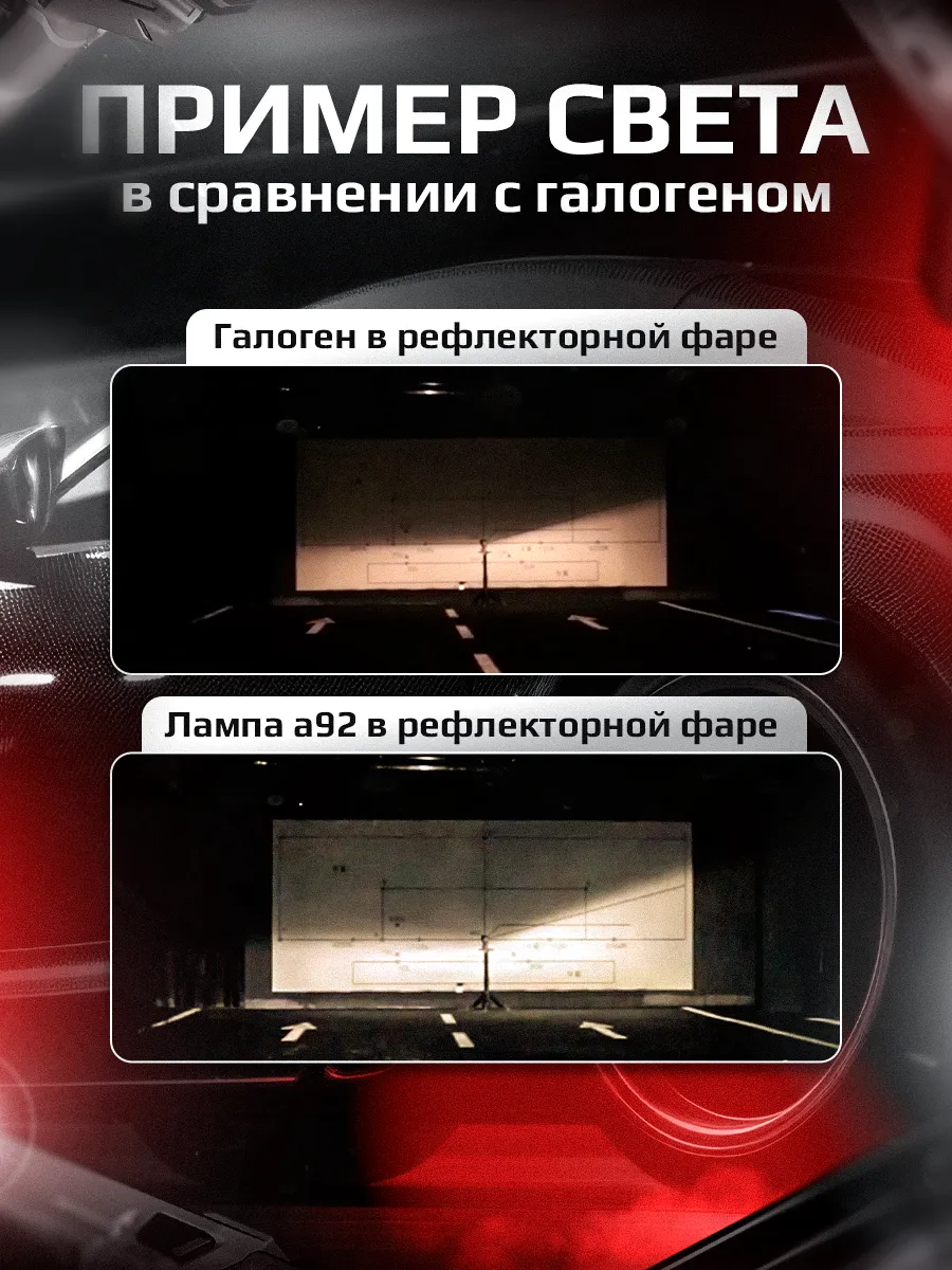 Светодиодные лампы A92 6300K H7/18 