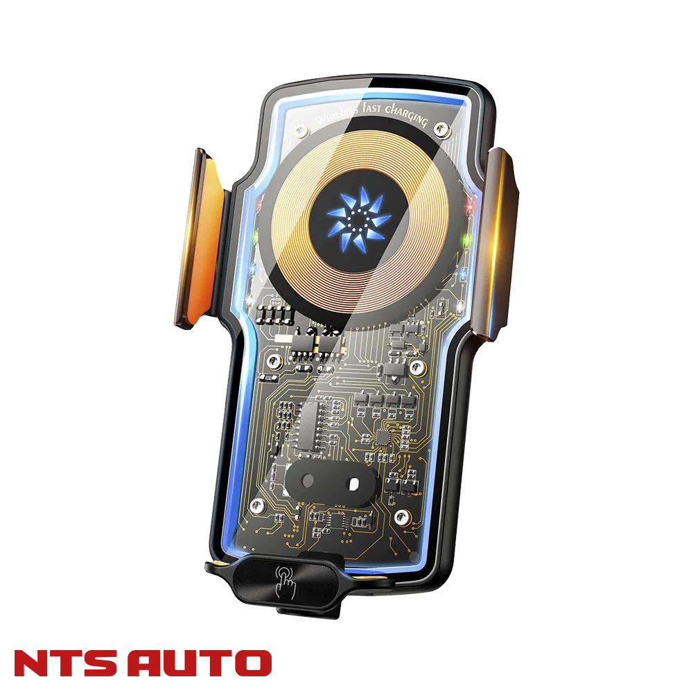 Держатель телефона с беспроводной зарядкой U8 ЧЕРНЫЙ